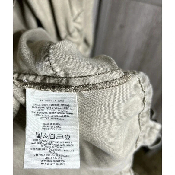 Hei Hei Womens Utility Jacket Open Front Mid Length Waist Drawstring Boho Size M - Picture 5 of 9